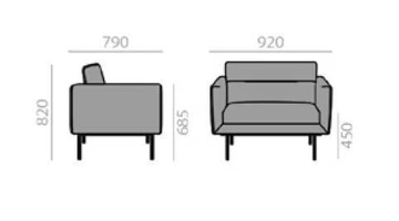 ELEMENT BU0728 - Armchair with armrests by Andreu World - view 3